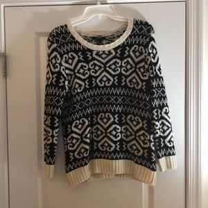 Black and white sweater